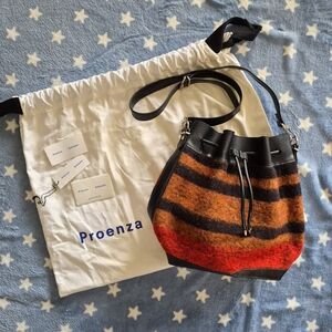 Proenza Schouler Striped Bucket Bag - Red and Black